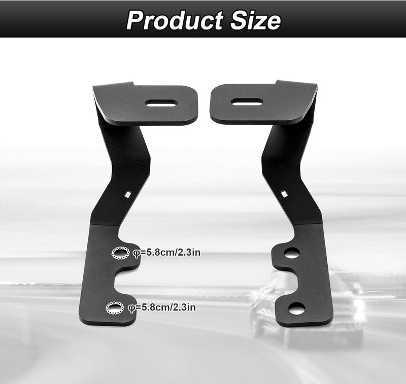 ROMELACK Upper Hood Light Mount Brackets Ditch LED Pods Bracket Compatible with Toyota Tundra 2022-2025 (Black) - Image 2